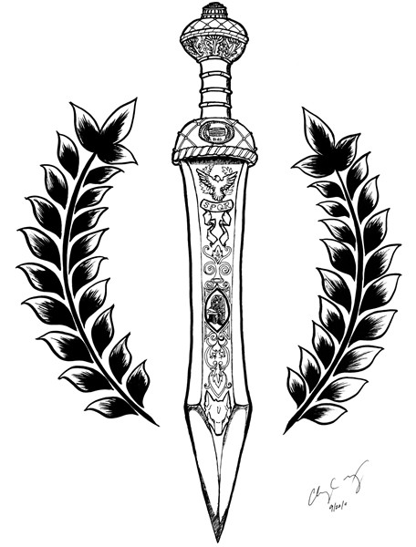 Roman gladius sword Roman tattoo, Greek tattoos, Gladiator t