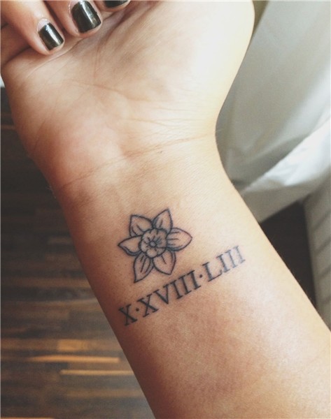 Roman numerals date tattoo #MinimalTattoo, #RomanNumerals, #