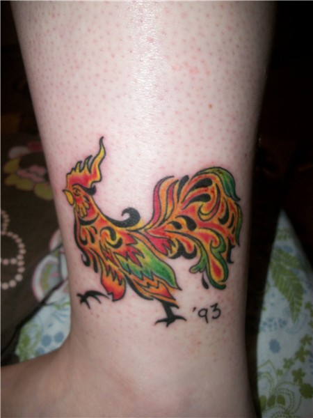 Rooster tattoo in memory of my grandma Rooster tattoo, Mom t