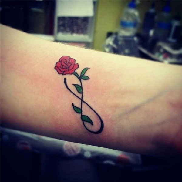 Rose tattoos on wrist, Infinity tattoo designs, Infinity tat