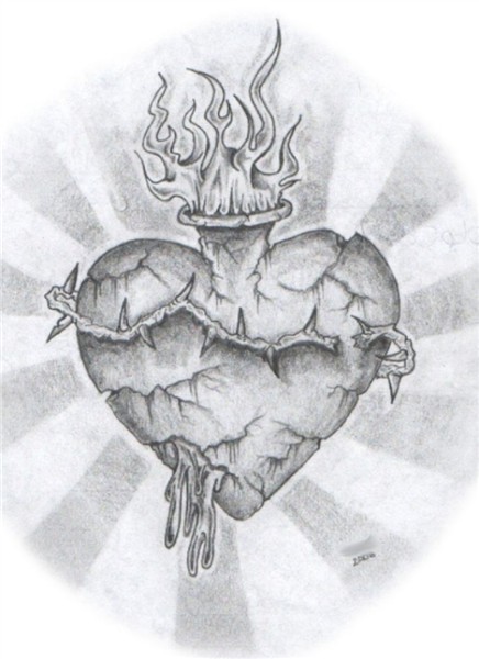 Sacred Heart - Google Search Sacred heart tattoos, Sacred he