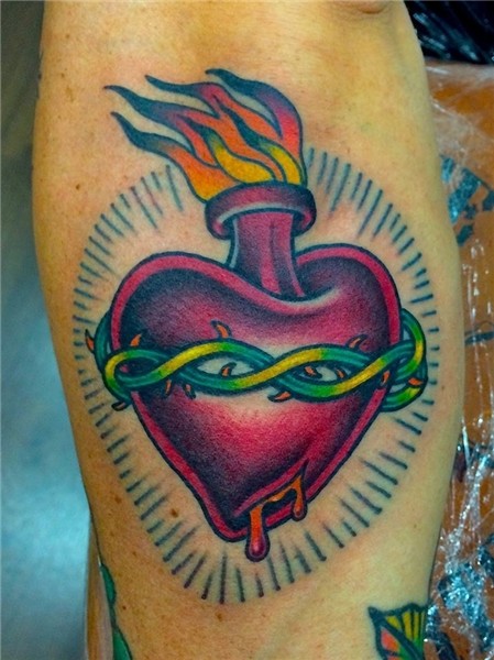 Sacred Heart Tattoo by Fabio Onorini