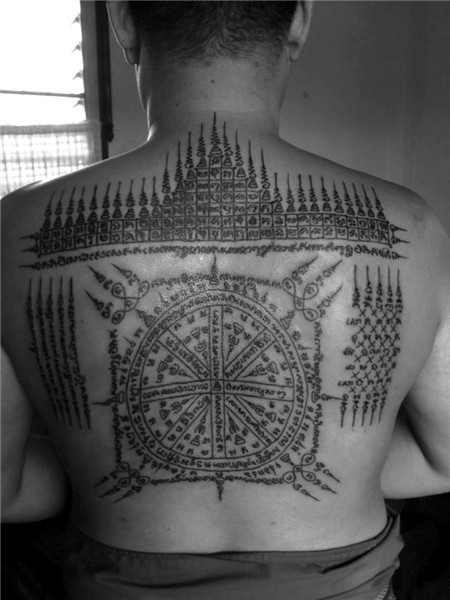 Sak Yant Bamboo tattoo, Sak yant tattoo, Tattoos