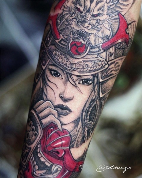 Samurai tattoo Men tattoo Sleeve tattoo Samurai girl Tattoo