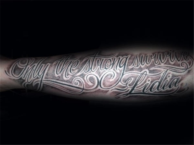 Script Tattoo On Forearm - Sportsila.top