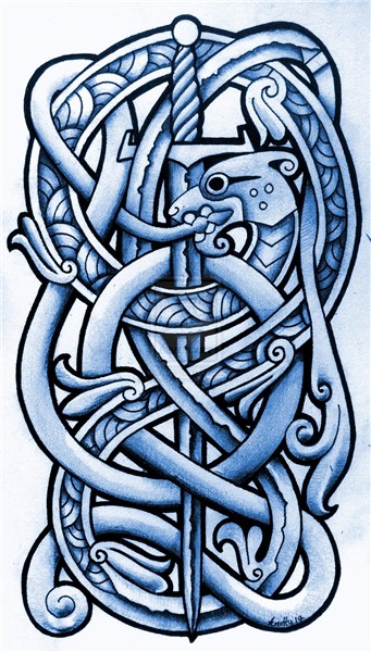 Sea Serpent and Broadsword by Tattoo-Design on deviantART Ce
