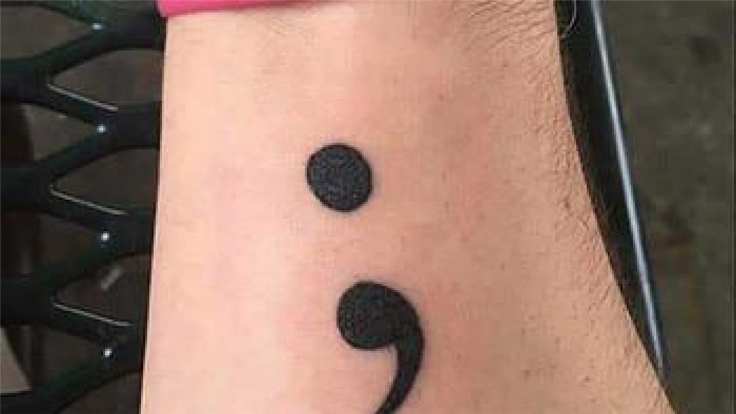 Semicolon Tattoo Design Ideas
