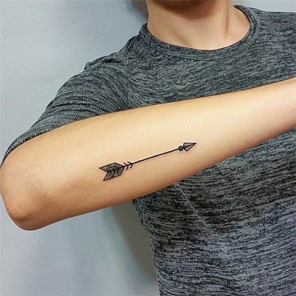 Shaded In Mens arrow tattoo, Small arrow tattoos, Arrow tatt