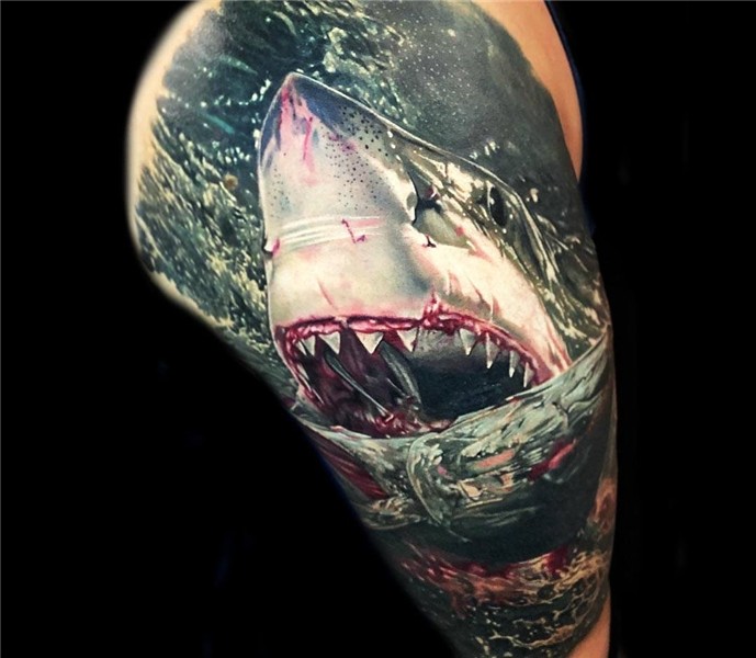 Shark tattoo by Ben Kaye Photo 25630