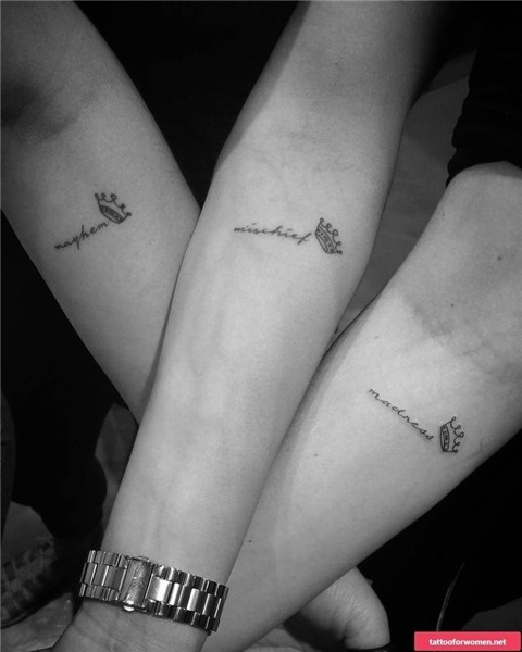 Sibling Tattoo Fonts Sibling tattoos, 3 friend tattoos, Frie