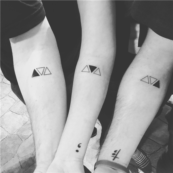Sibling Tattoos (Triplets) are all the rage these days. Done