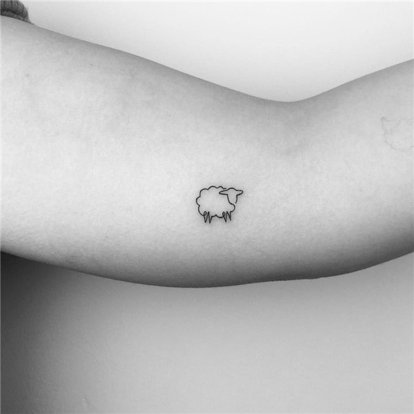 Single line sheep 🐑 Schafe tattoo, Kleine tattoos, Lamm tatt