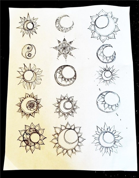 Sister Tattoos: Sun and Moon - Moon tattoo designs, Sun tatt