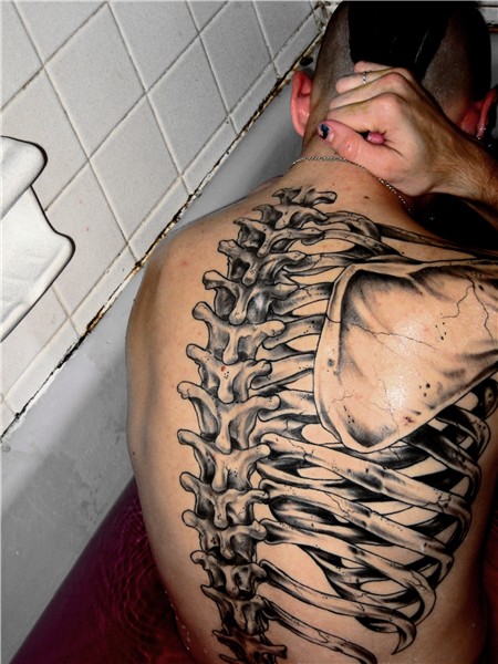 Skeleton Rib Cage Tattoo - Artist Unknown #tattoo Anatomical