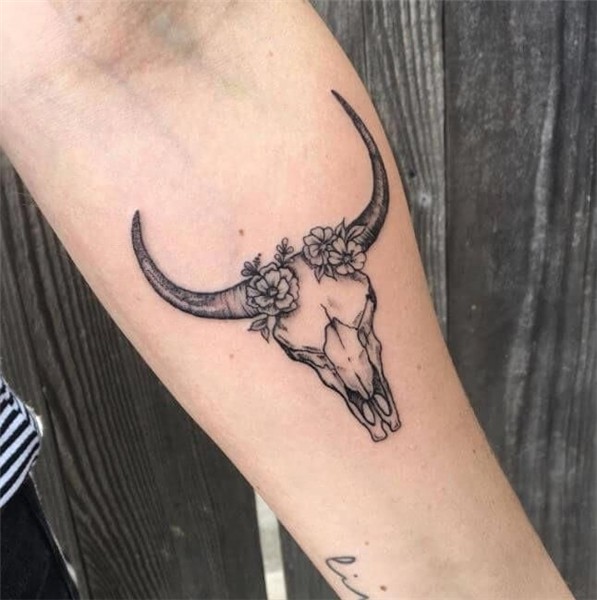 Skull Tattoos #Tattoosforwomen Cow skull tattoos, Bull skull