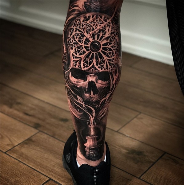 Skull tattoo by Kevin Rosenkjaer Cool tattoos for guys, Tatt
