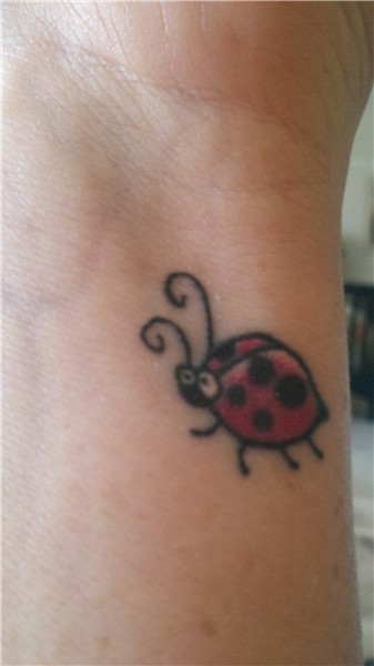 Small Ladybug Tattoo On Wrist in 2017: Real Photo, Pictures,
