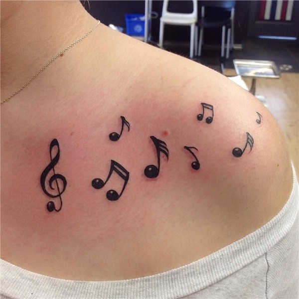 Small Music Note Tattoo for Women Music tattoos, Small shoul