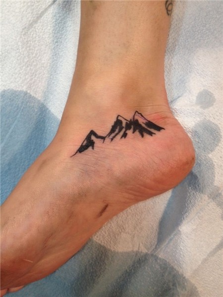 Small mountain tattoo Foot tattoos, Tattoos for guys, Mounta