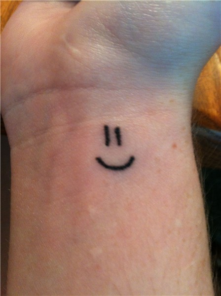 Smiley face Tattoo Smiley face tattoo, Face tattoos, Smile f