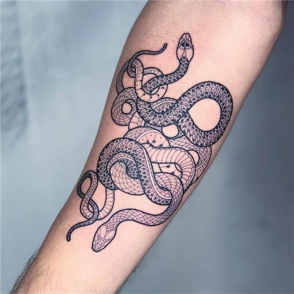 Snake tattoo art by Mirkosata #evamigtattoos #tattoo - Image