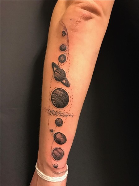 Solar System, Dotwork by Max MacAndrews, Underdawg Tattoo, T