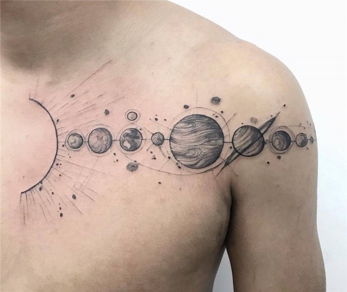Solar system tattoo by felipe mello - Tattoogrid.net