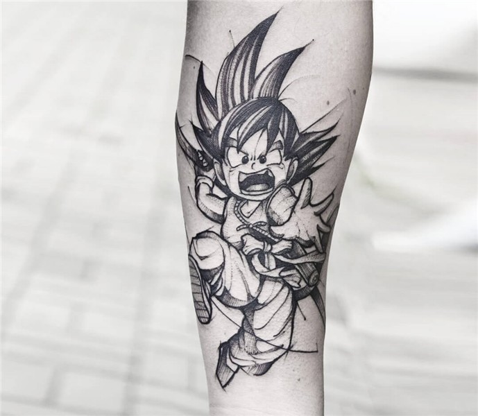 Son Goku tattoo by Jakub Kowalski Art Photo 27581