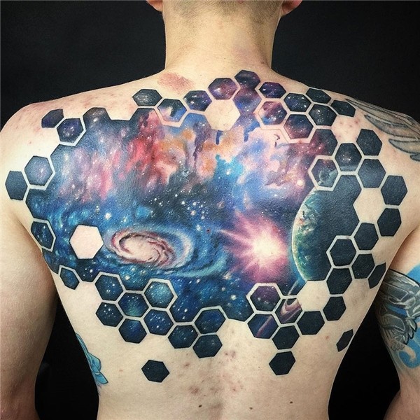 Space Back Piece with Hexagons