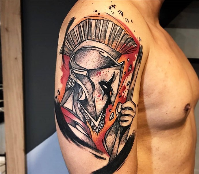 Spartan warrior tattoo by Gustavo Takazone Photo 27299