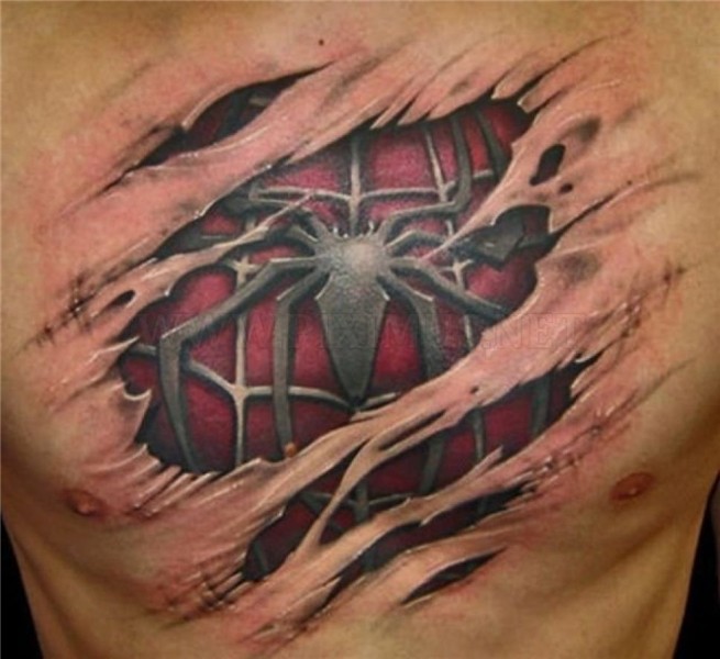 Spiderman Chest Tattoo * Arm Tattoo Sites