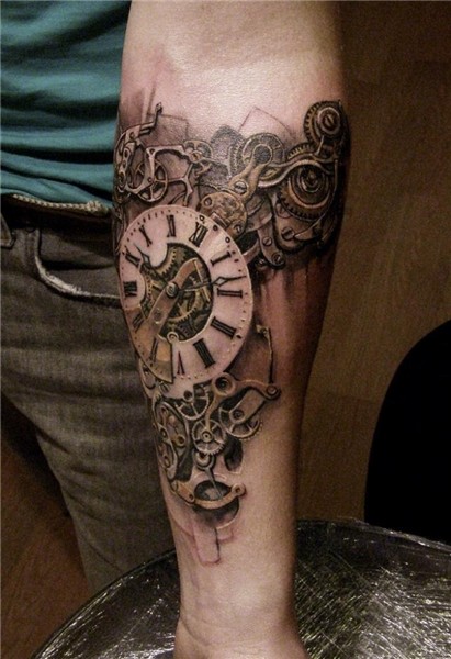 Steampunk tattoos: 200 best photos and sketches for girls