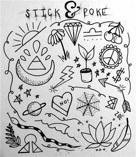 Stick and poke tattoo ideas. Tiny Tattoo ideas. Stick poke t