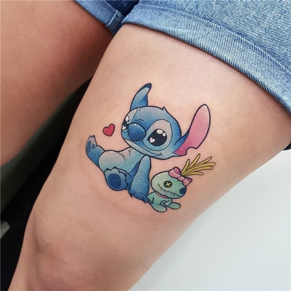 Stitch and Scrump ❤ Done at @coupdefoudre.tattoo #stitchands