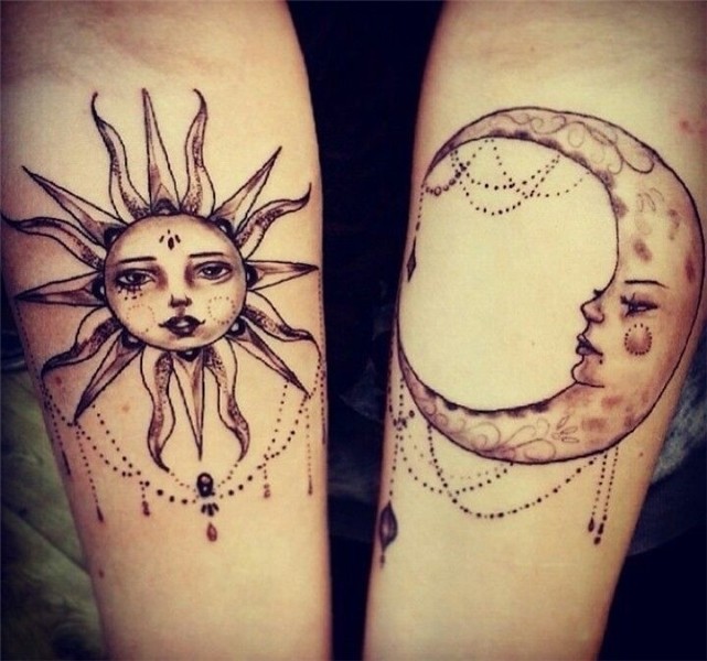 Sun and moon tattoo Matching tattoos, Friend tattoos, Sun ta