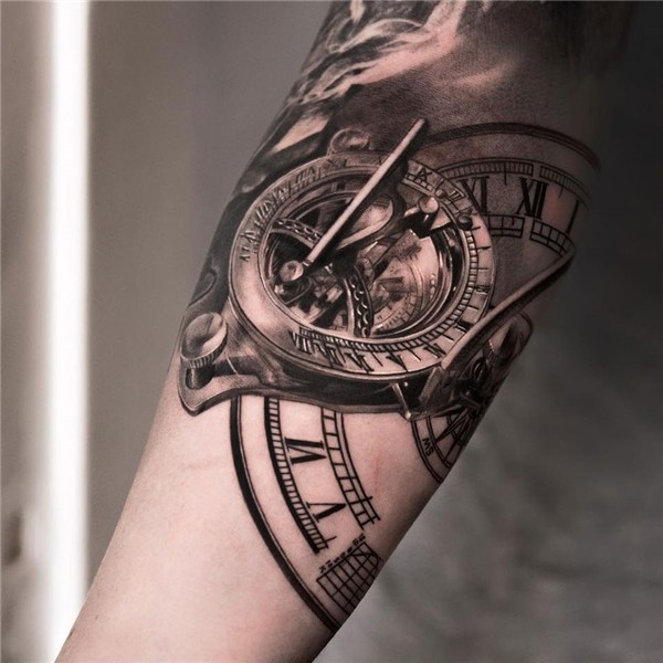 Sundial & Clock Tattoo