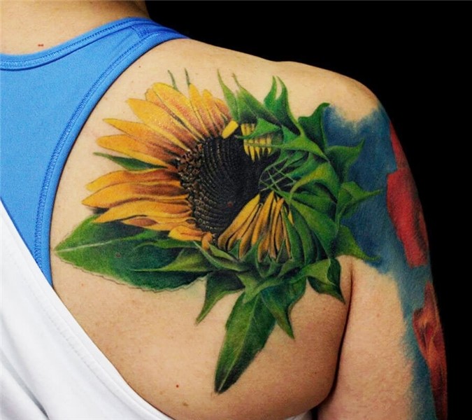 Sunflower tattoo by Bacanu Bogdan Photo 21316