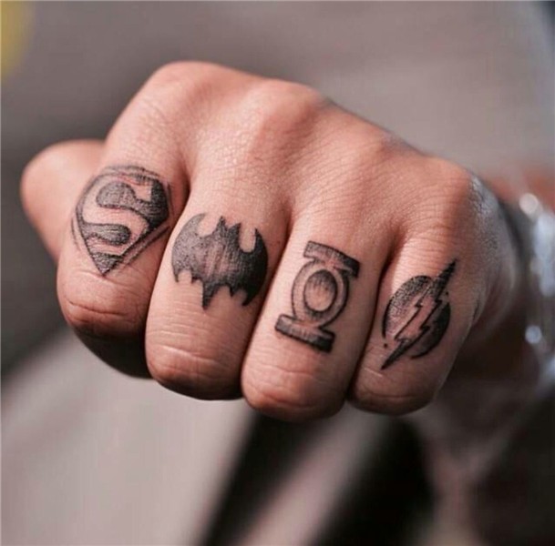 Superheroes fingers tattoos Hand tattoos for guys, Finger ta