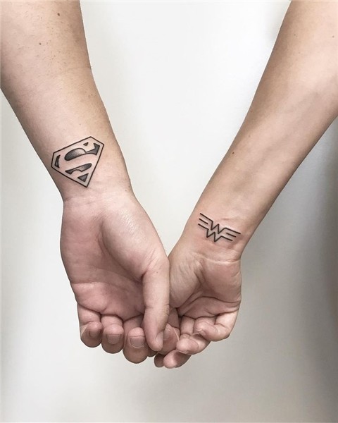 Superman and Wonder Woman Couple Tattoos Tattoo Ideas and In