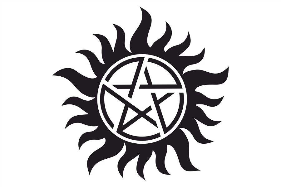 Supernatural Pentagram Supernatural anti possession tattoo,