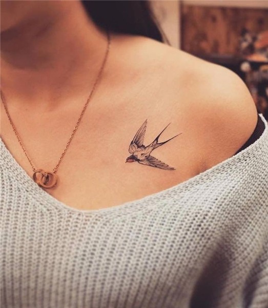 Swallow Tattoo by Tattooist Grain #tattoodesigns Swallow bir