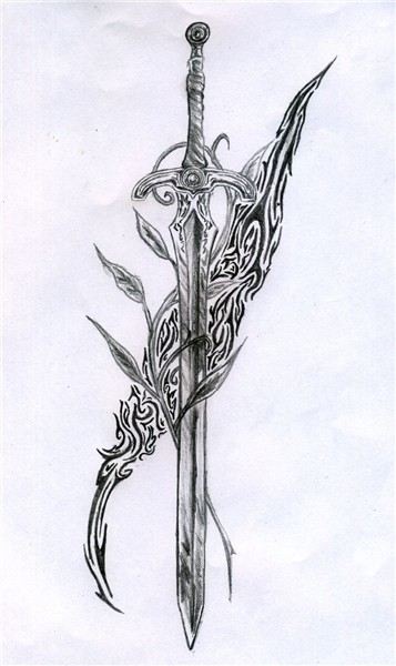 Swords are a bit cheesy in tattoos I think, a bit overdone (