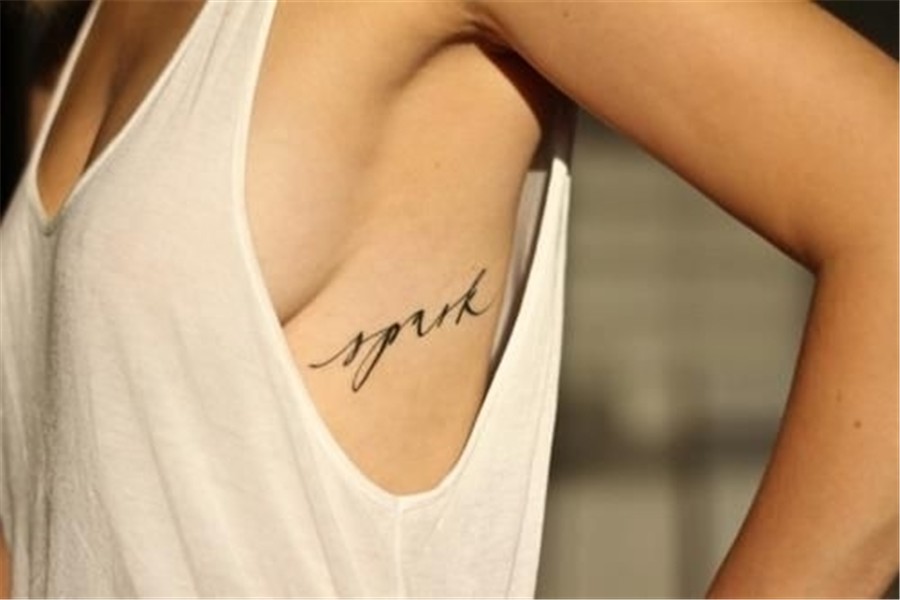 #Tattoo Calligraphy tattoo, Typography tattoo, Rib tattoo