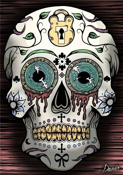 Tattoo Design - Sugar Skull by AlgerinArt on deviantART Suga
