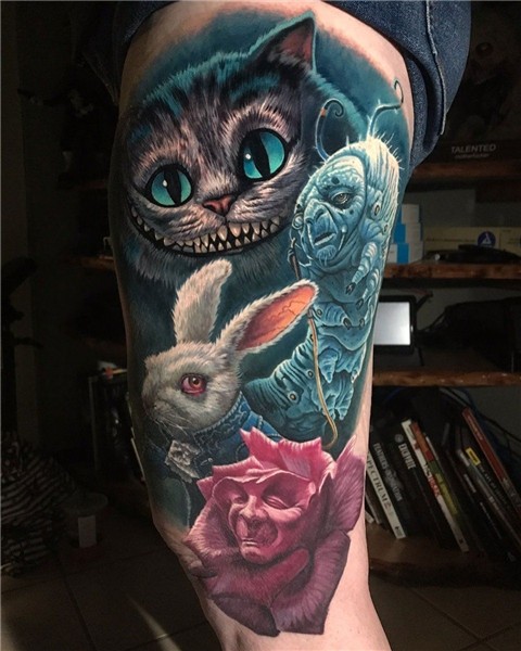 Tattoo Ideas (@tattooideas123) Twitter Wonderland tattoo, Ca
