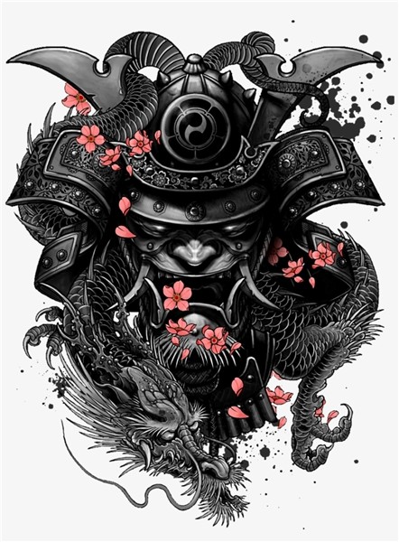 Tattoo Katsumoto Samurai Sleeve Artist Free Transparent - Ta