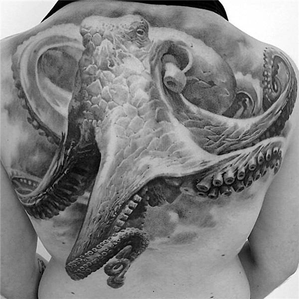 Tattoo Octopus tattoos, Fantasy tattoos, Back tattoo