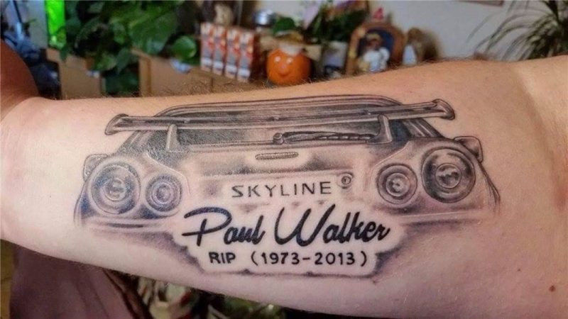 Tattoo Paul Walker Rip Car tattoos, Rip tattoo, R.i.p tattoo