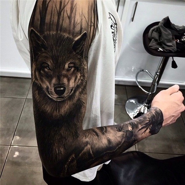 Tattoo Wolf - 60 inspirierende Ideen für Männer und Frauen -