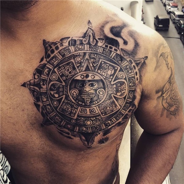Tattoo calendario maya Tattoo #aztecatattoo #progress #greys
